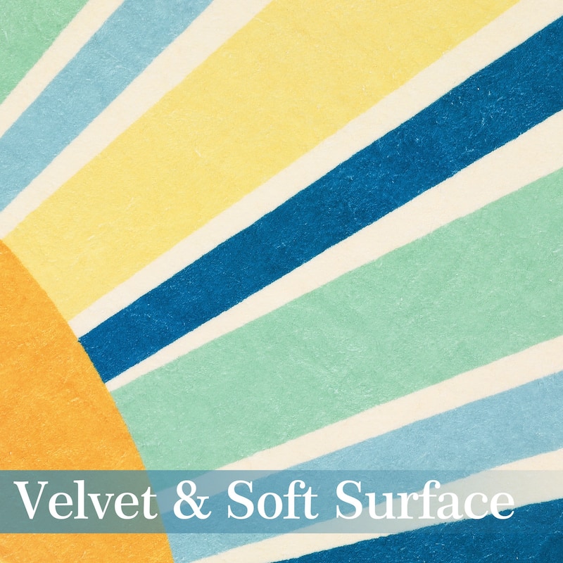 Garvee Rainbow Sol Kids Area Rug