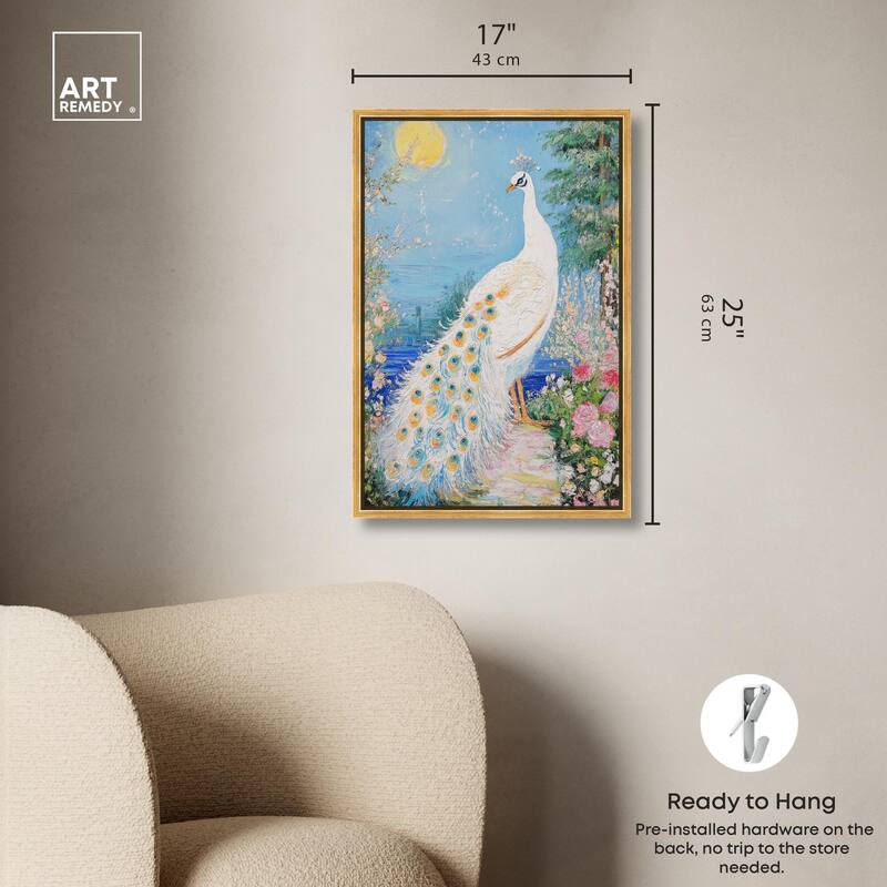 Peacock in Paradise Canvas by Art Remedy