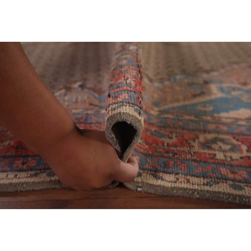 Brown Koliaei Persian Vintage Area Rug Handmade Wool Carpet - 5'0"x 10'6"