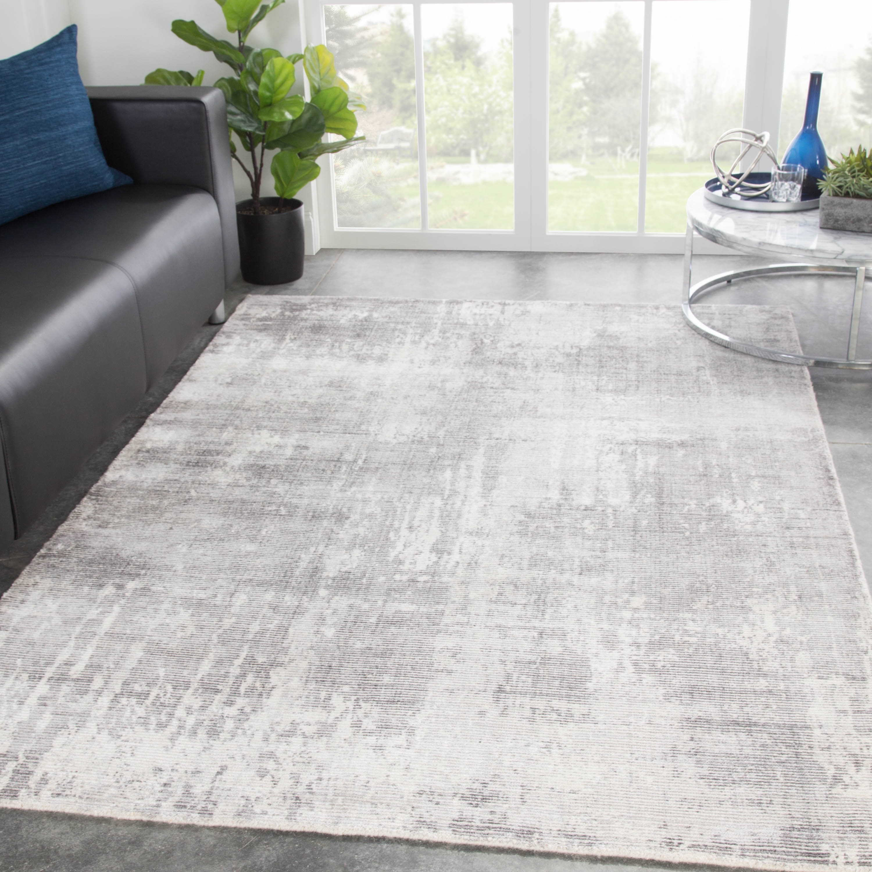 Orenda Handmade Abstract Light Grey White Area Rug Overstock 21705725