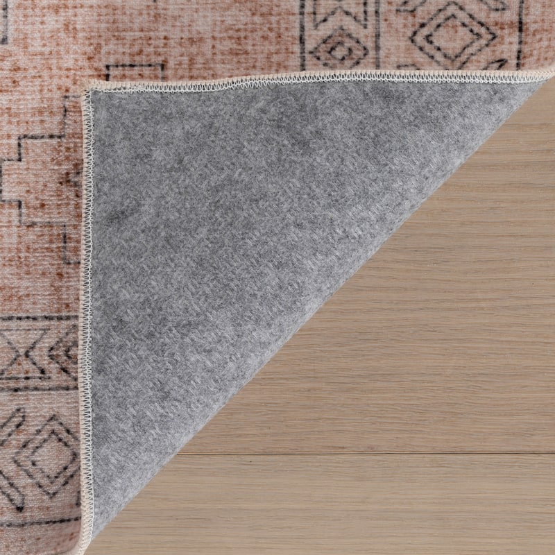 Nuloom Frisselle Medallion Washable Rug
