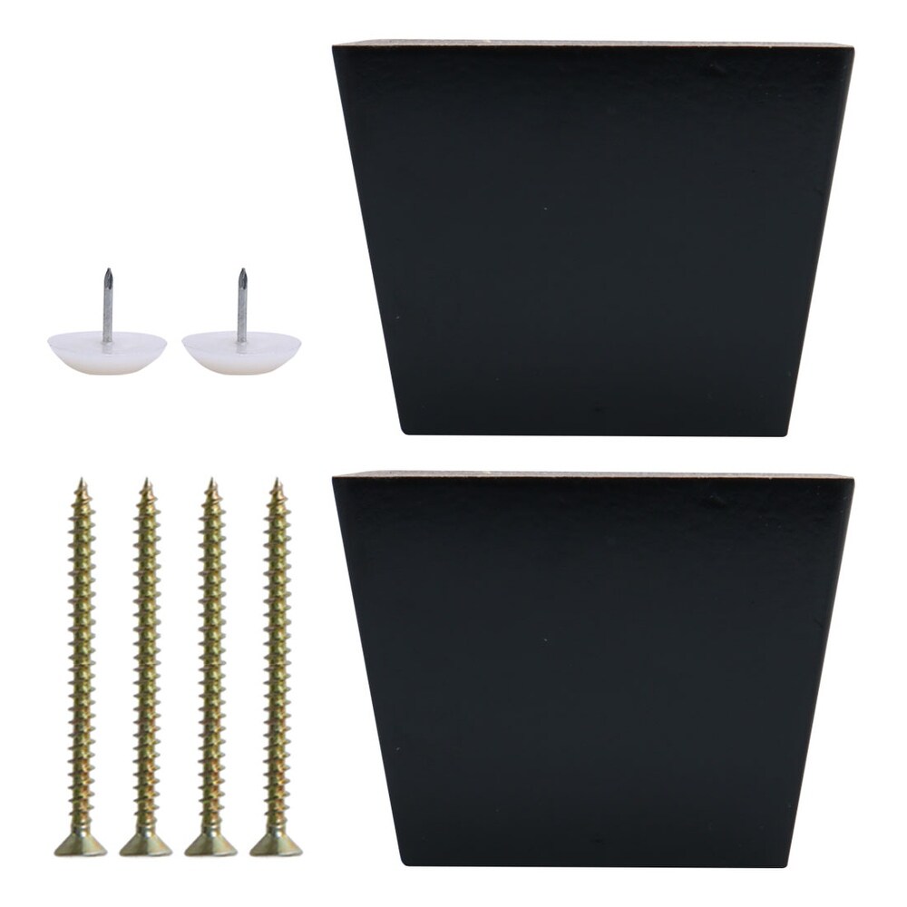 Unique Bargains2 4 Wood Furniture Leg Square Tapered Sofa Feet Replacement 2pcs 2pcs Black 2pcs Black Dailymail