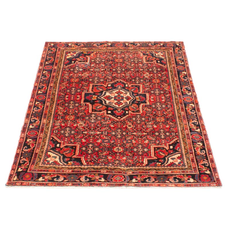 ECARPETGALLERY Hand-knotted Andelz Red Wool Rug - 4'9 x 6'9