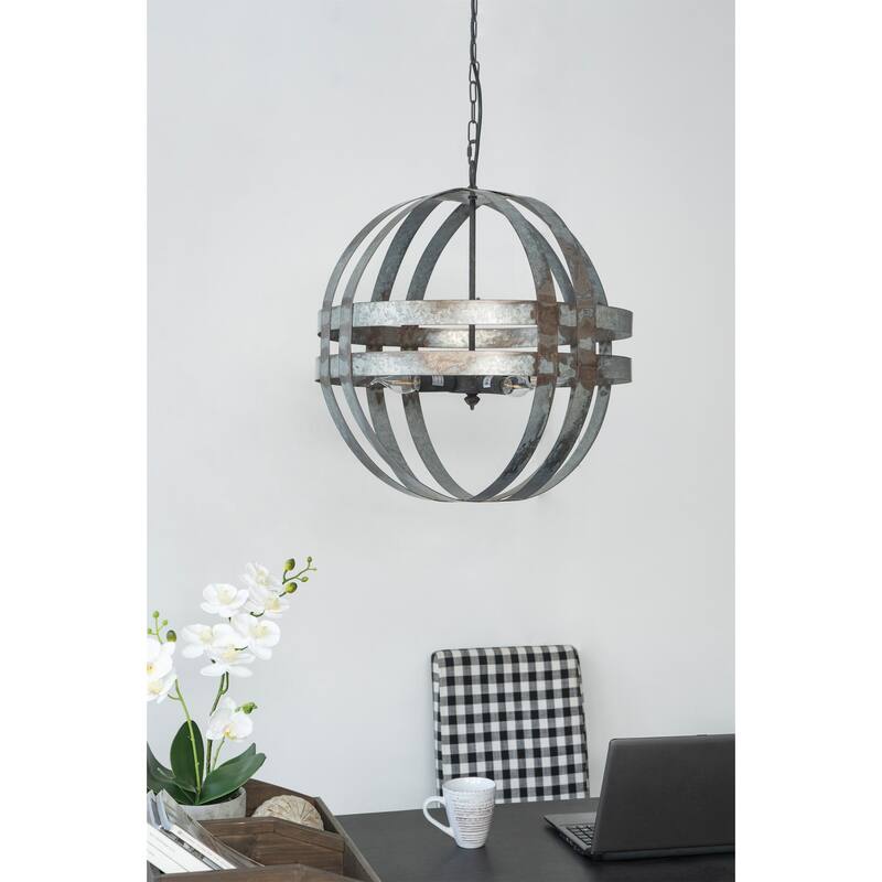 4 - Light Galvanized Chandelie