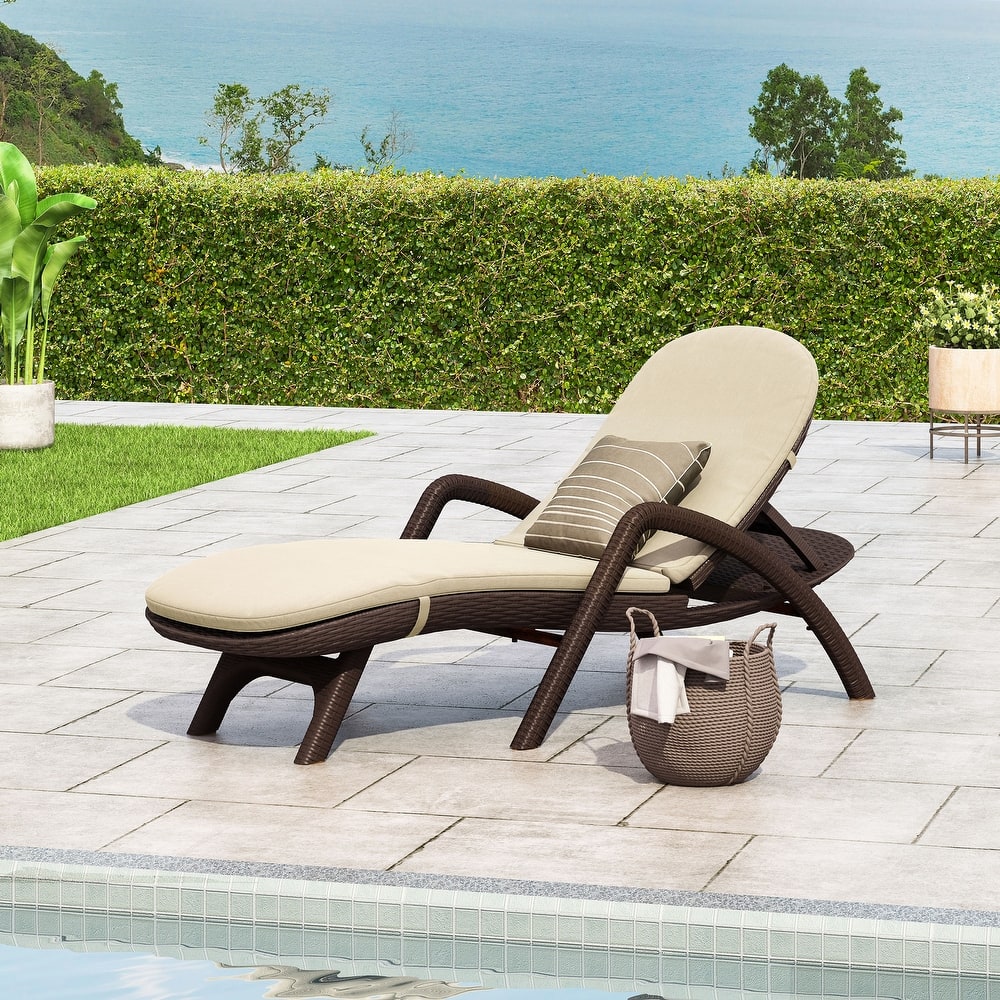 Waverly Faux Wicker Chaise Lounge by Christopher Knight Home