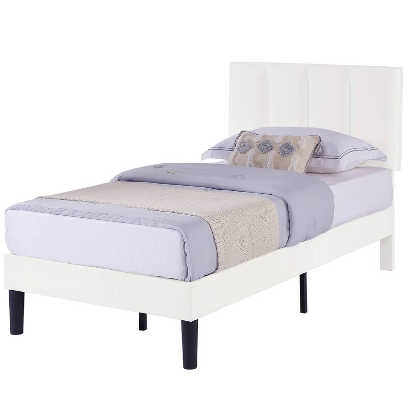 Upholstered Velvet Upholstered Bed Frame with Adjustable Height Headboard No Box Spring Needed Platform Bed Under Bed Storage
