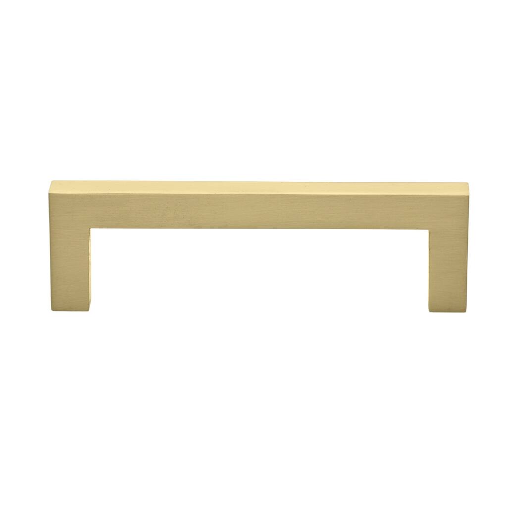 GlideRite 5-Pack 3-3/4 in. Center Satin Gold Solid Square Bar Pulls - Satin Gold