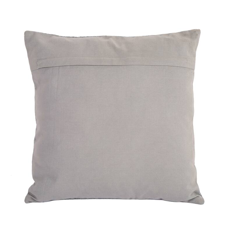 HGTV Home Collection Grey Deer with Snowflake Pillow, Grey, 18 in