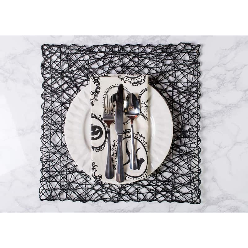 Design Imports Woven Paper Kitchen Placemat Set (Set of 6)