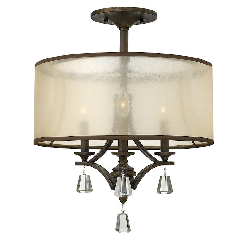 Fredrick Ramond 3 Light 1 Tier Drum Chandelier from the Mime