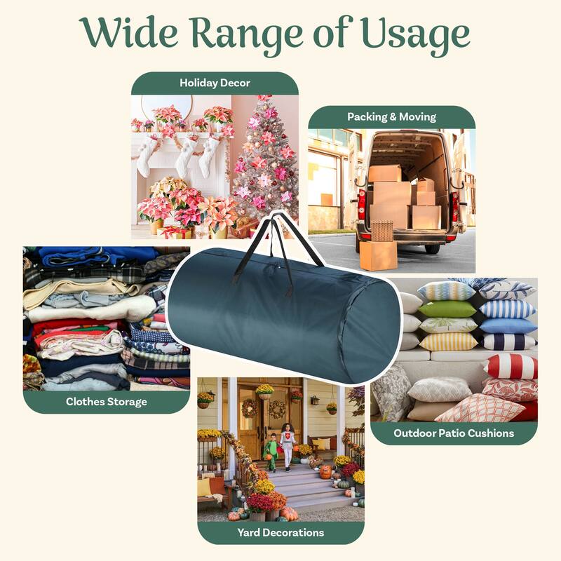 Christmas Tree Storage Bag - Zippered Canvas Sack Fits 12-Foot Artificial Trees by Tiny Tim Totes