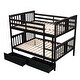 preview thumbnail 9 of 7, Espresso Full over Full Bunk Bed with 2 Drawers and Ladder, Maximize Your Space with this Versatile and Safe, for Any Bedroom