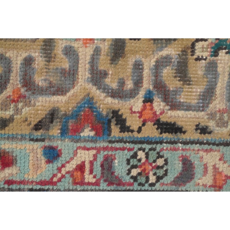 Hand Knotted Oriental 100% Wool Carpet Traditional Floral Oranges & Rust Tabriz Area Rug - 6' 5'' X 4' 6''