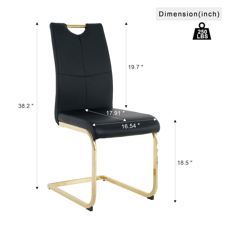Modern Dining Chairs with Chrome Metal Legs Set of 2