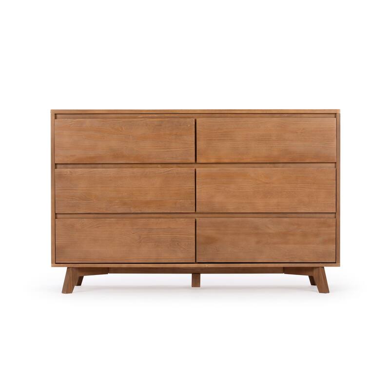 Plank and Beam Scandinavian 6-Drawer Dresser
