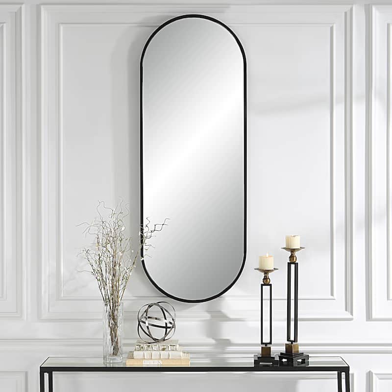 Uttermost Varina Tall Black Mirror - 22"x 60"