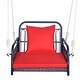 preview thumbnail 10 of 8, Costway Patio Hanging Rattan Basket Chair Swing Hammock Chair with - See Details