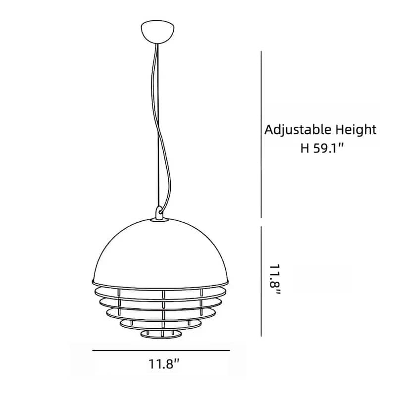 Bauhaus Sunset Ceiling Light Fixture, MCM Chandelier