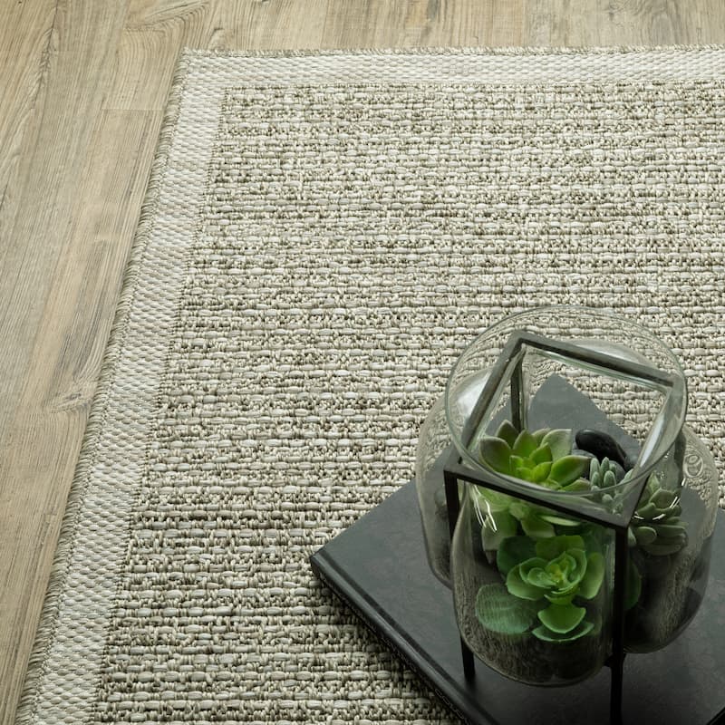 Vista Home Tangelo Textured Solid Tan/Light Brown Performance Rug.