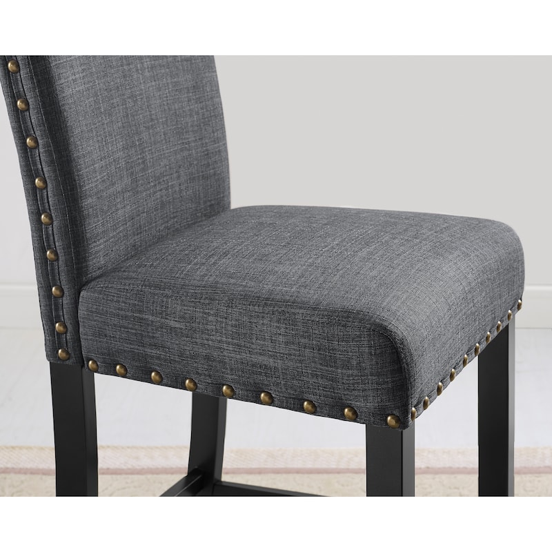Small Party Dining Table and Chair Sets Vintage Dining Table and Chair Sets with Brass Nailhead Trim and Storage for Kitchen