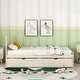 preview thumbnail 6 of 23, Twin Size Platform Bed w/Trundle & Headboard, Twin Bed Frame for Kids
