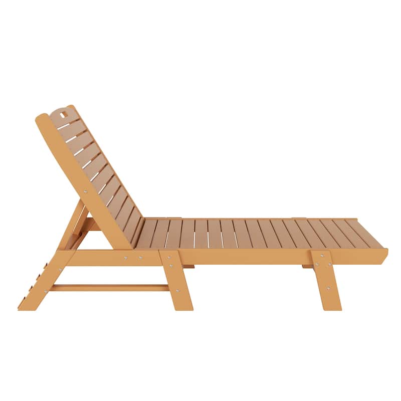 Laguna Hdpe All Weather Outdoor Patio Pool Reclining Armless Chaise Lounge