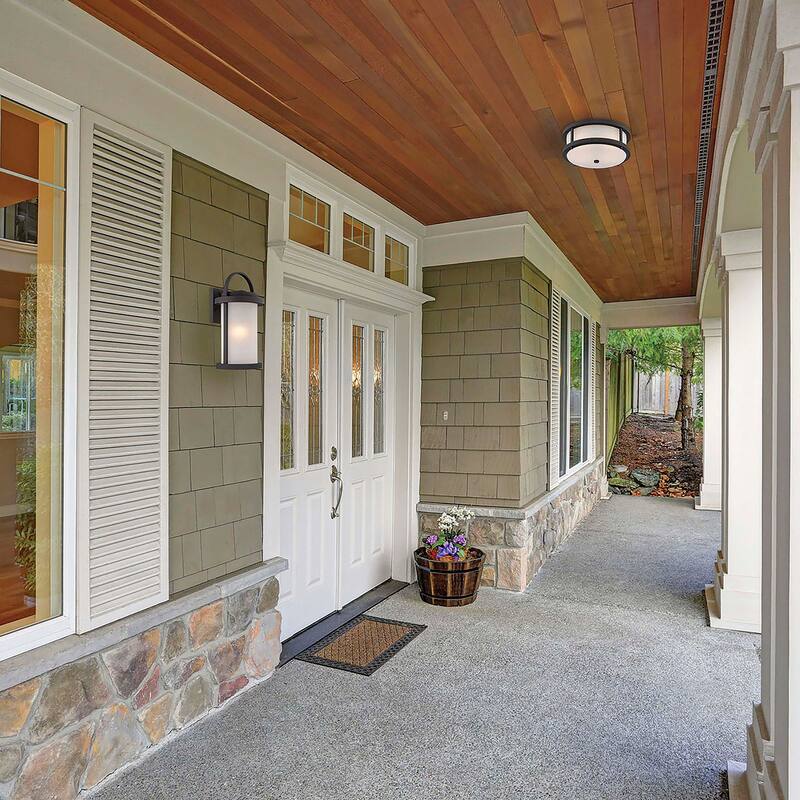Willis LED Outdoor Flush - Textured Black 