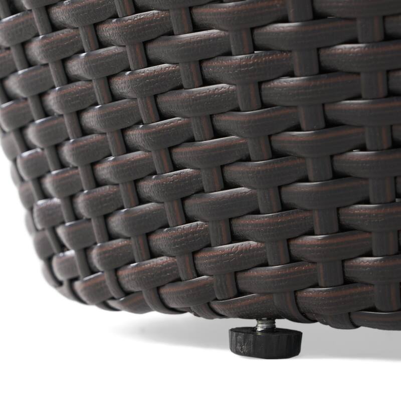 Outdoor Wicker 14.00" Patio Side table