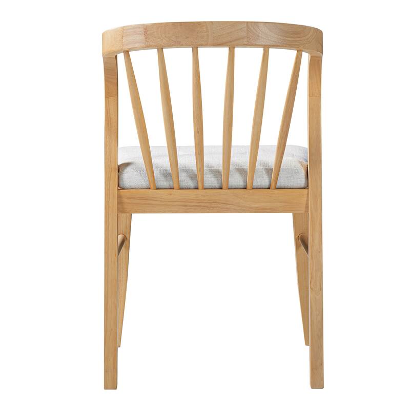 Christopher Knight Home - Alden Mid-Century Modern Wood Dining Chairs with Upholstered Seat & Windsor-Style Backrest, Set of 2