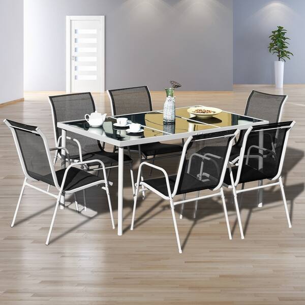 Shop Gymax 7pc Patio Table Chairs Furniture Set Outdoor Garden