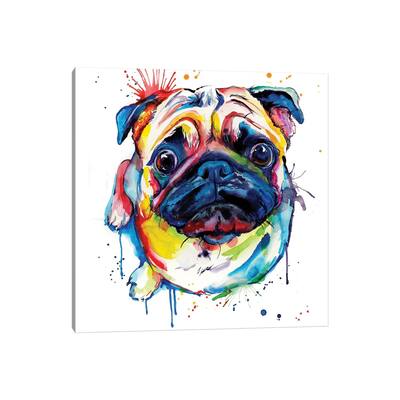 iCanvas "Pug II" by Weekday Best Canvas Print