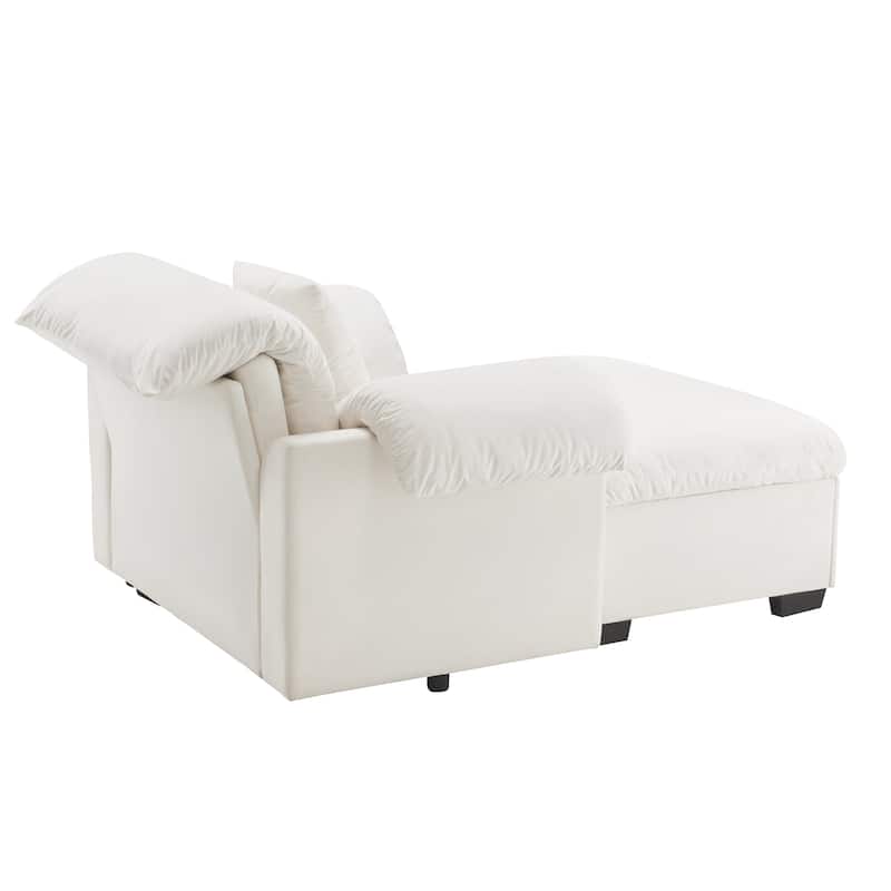 Upholstered Accent Chair with Ottoman