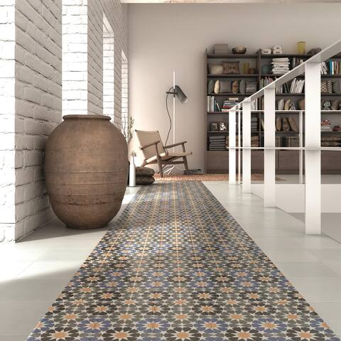 SomerTile Artline Star Encaustic 5.86" x 15.75" Ceramic Floor and Wall Tile