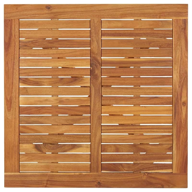vidaXL Bistro Set Patio Table and Chairs Conversational Set Solid Acacia Wood - 27.6" x 27.6" x 24"