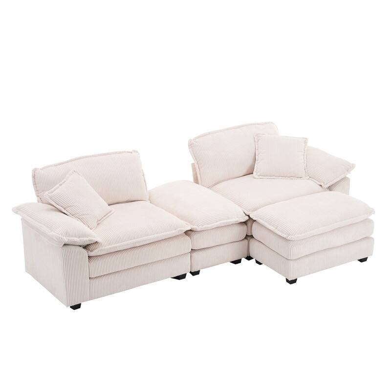 84.60" Corduroy 2 Seater Sofa
