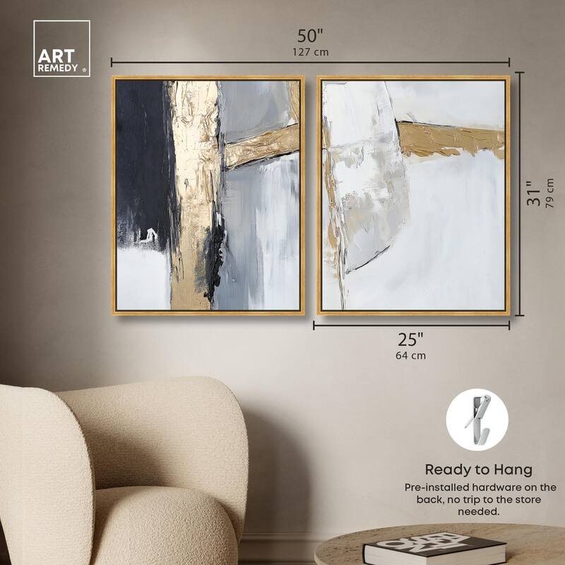 Cracks of Creation II Canvas Set of 2 by Art Remedy
