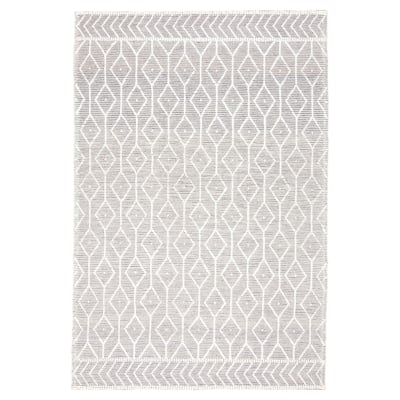 ECARPETGALLERY Braid weave Sienna Grey Wool Rug - 6'0 x 9'0