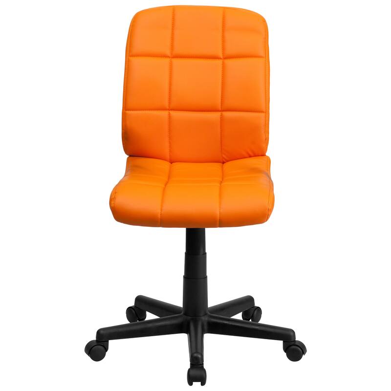 Mid-Back Quilted Vinyl Swivel Task Office Chair
