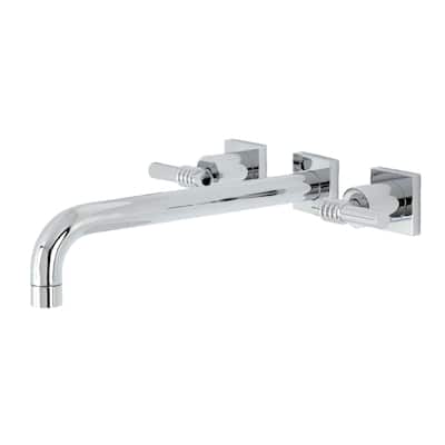Kingston Brass Milano 3-Hole Wall Mount Roman Tub Faucet