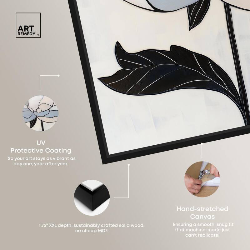Gray Scale Flower I Canvas by Art Remedy