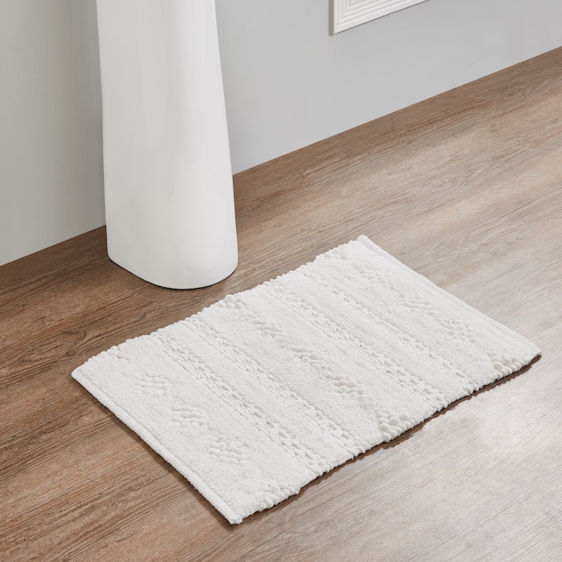 Tahari Home Meera Micro Chenille Bath Rug - 17 x 24 - Ivory