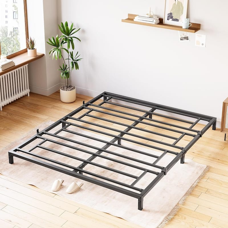 Bed Frame No Box Spring Needed Metal Platform Bed 8"