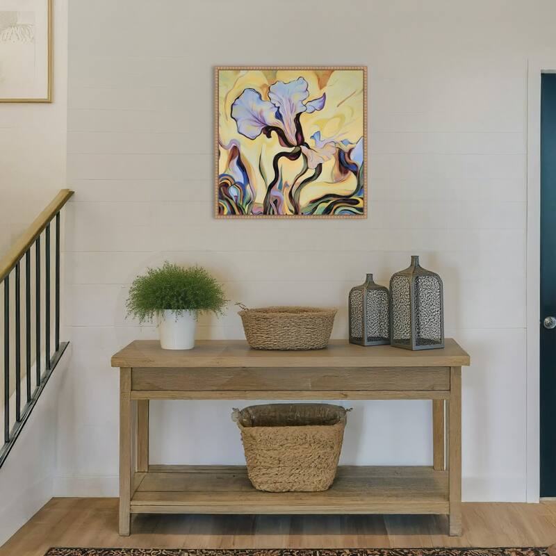 Iris In Mallorca by Elena Avanesova Framed Canvas Wall Art Print