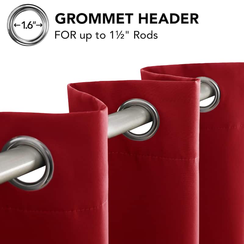 Deconovo Grommet 52 Width Curtains (2 Panel)
