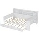 preview thumbnail 20 of 54, Roomfitters Wooden Twin/Full Size Daybed with Storage Shelves, Multi-functional Bed with Twin Size Trundle Bed and Study Desk