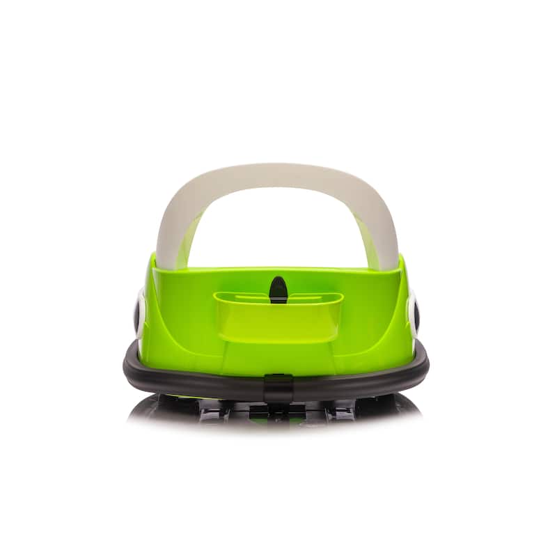 12V Kids Ride-On Bumper Car for Ages 1.5-5, Remote Control with Bluetooth & 360° Spin, Safety Belt - Green