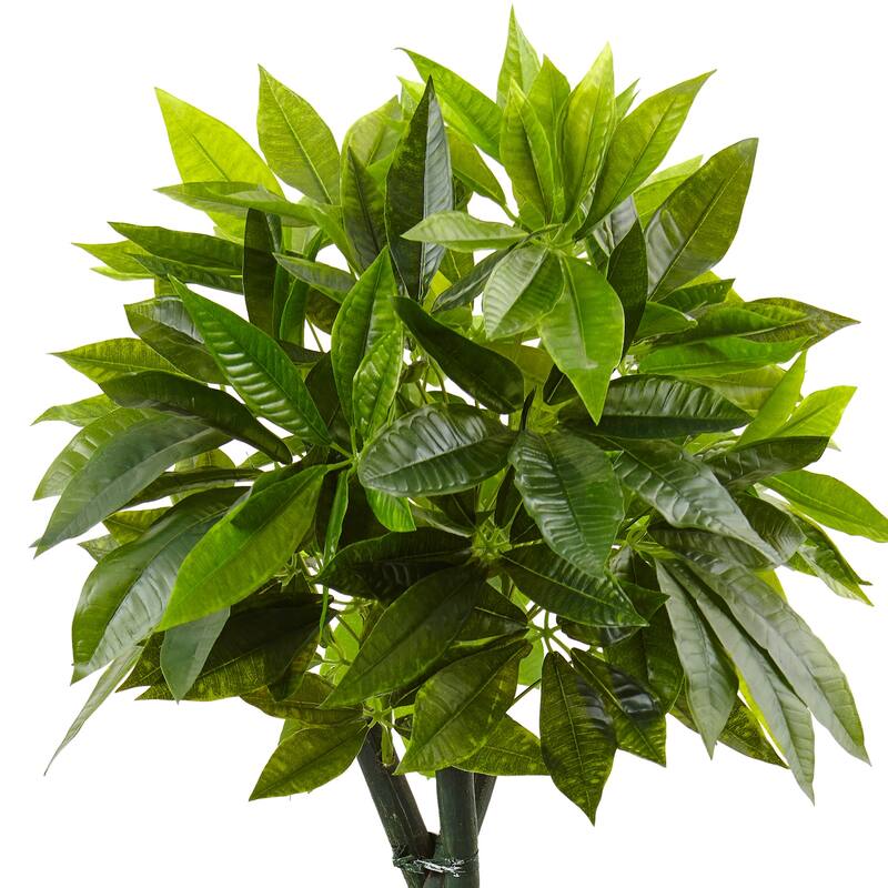 Artificial Money Tree 5ft with Planter - Indoor Faux Tree Decor - Home Office Living Room Accent - Green - 51-60 Inches