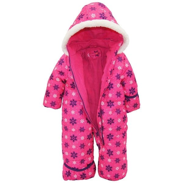 Shop Pink Platinum Baby Girls One Piece Warm Winter Puffer