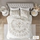 preview thumbnail 2 of 21, Madison Park Violette 3 Piece Tufted Cotton Chenille Duvet Cover Set
