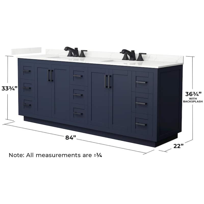 Wyndham Collection WCF292984D-QTZ-US3MXX Miranda 84" Free Standing